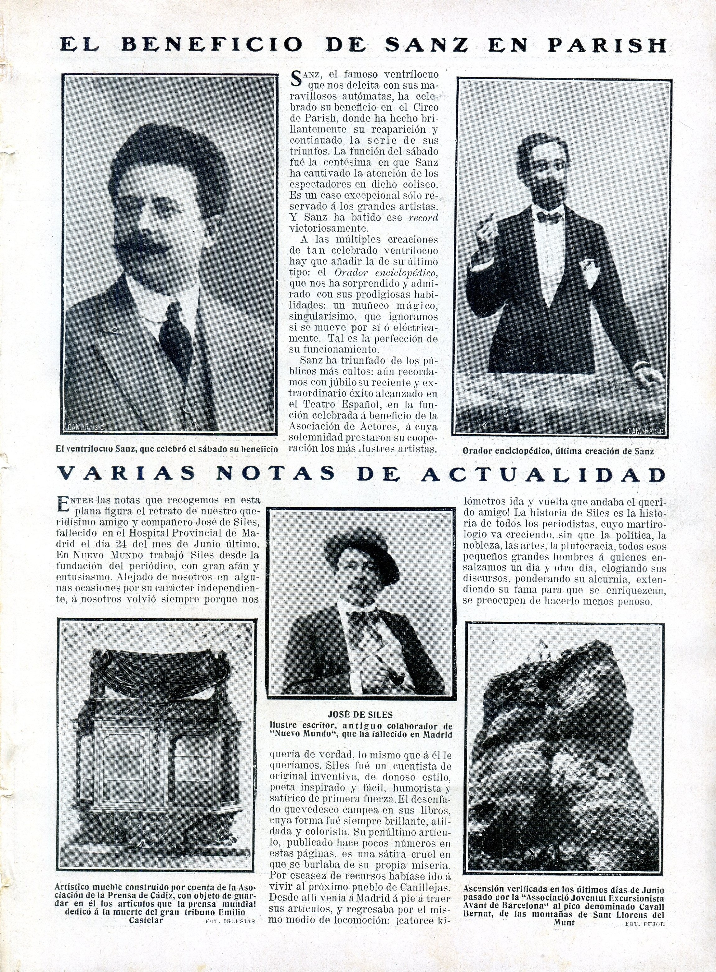 Ascensión verificada en los últimos días de Junio pasado por la "Associació Joventut Excursionista Avant de Barcelona" al pico denominado Cavall Bernat, de las montañas de Sant Llorens del Munt - Portada